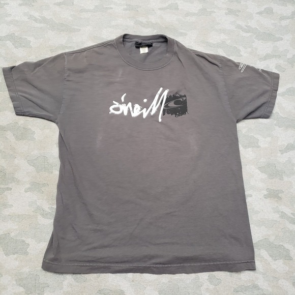 Vintage O'Neill Shirt Mens Large Gray Short Sleeve Y2k Surf Ocean Beach - Picture 2 of 11